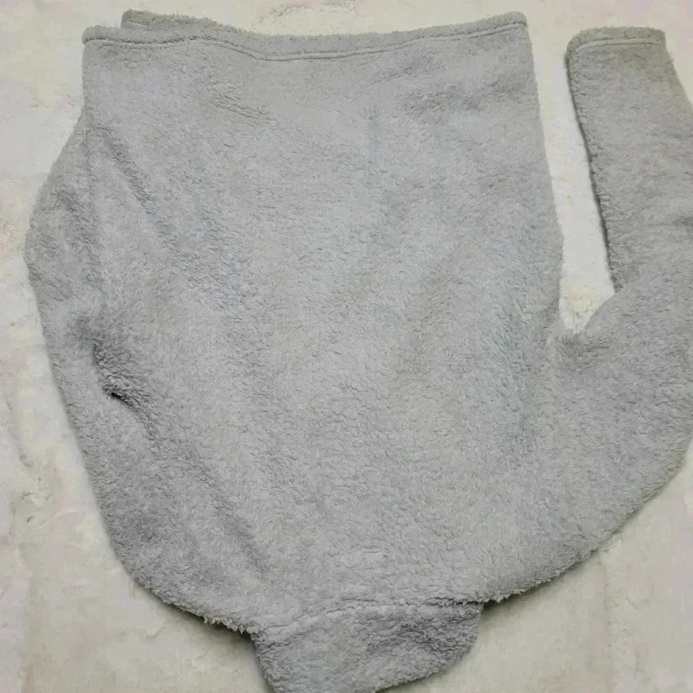 Patagonia Los Gatos Girls Sweater Size XXL 16-18 Light Grey Sherpa